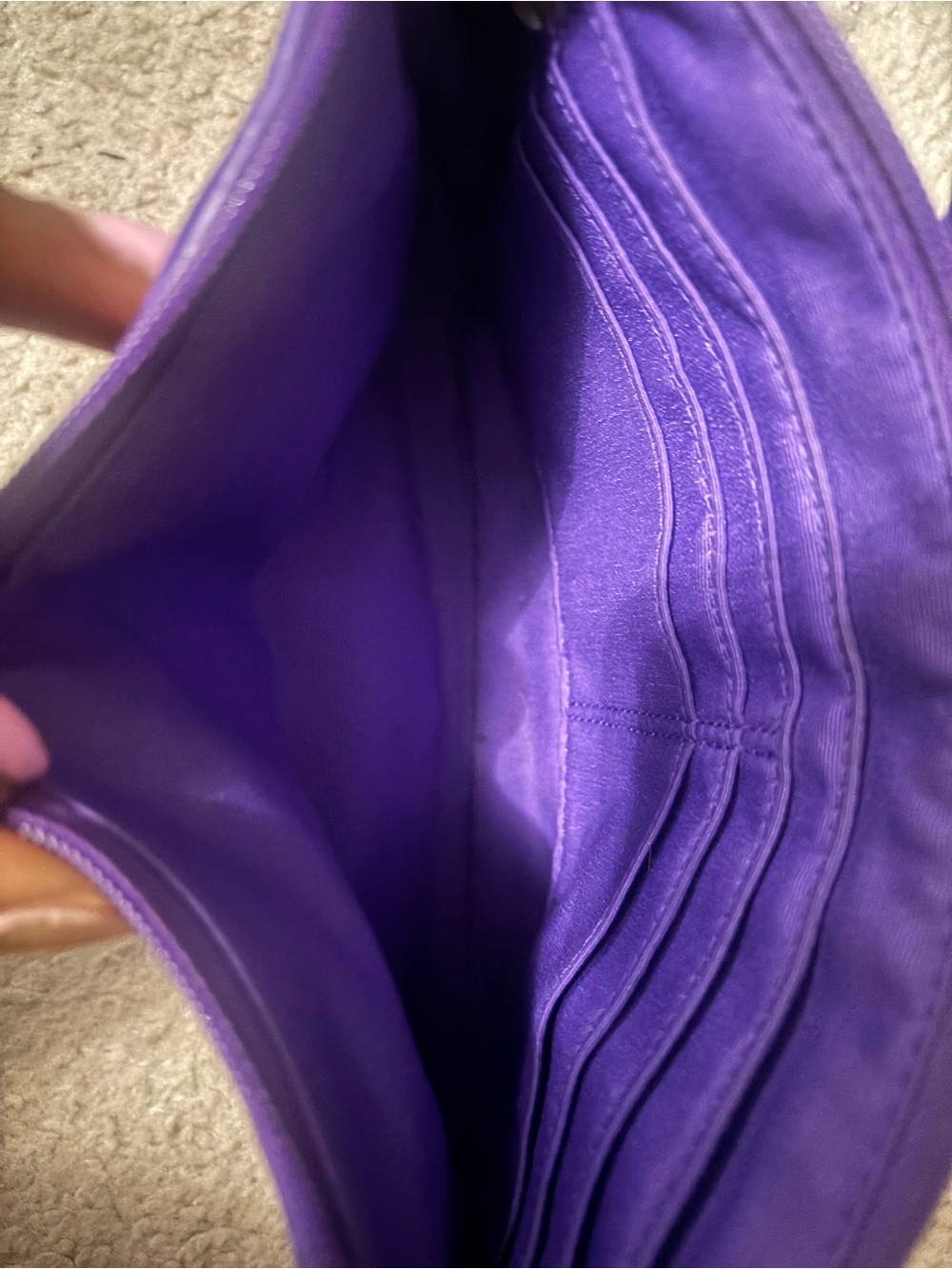 Coach Purple Leather Wristlet - Picture 6 of 9